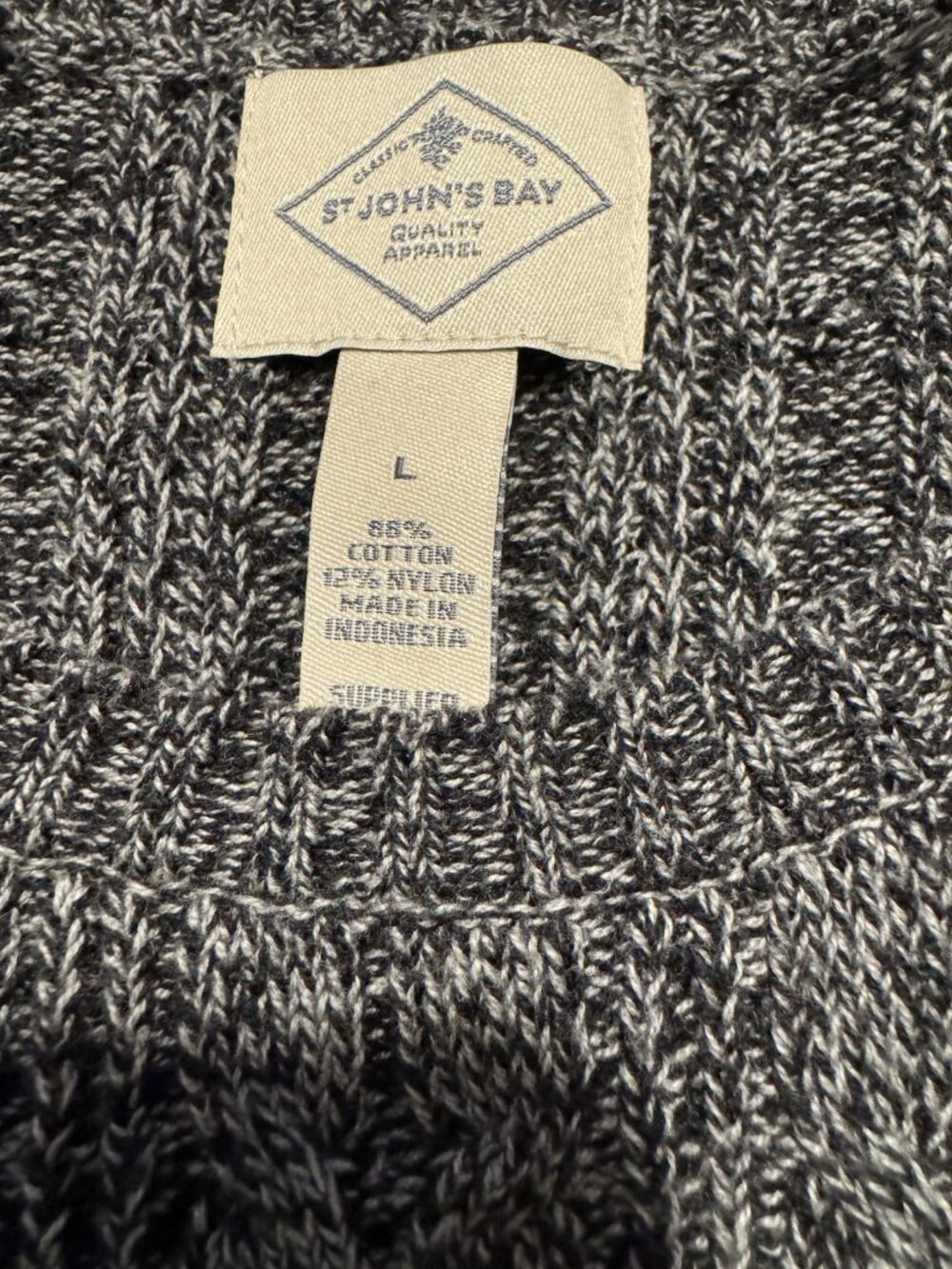 St John’s Bay Women Classic Cable Knit Pullover Sweater Multicolor Size Large - Picture 3 of 3